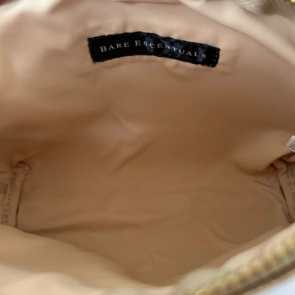 bareMinerals Shimmering Gold Pouch - Evening Bag - Cosmetics Bag - BRAND NEW